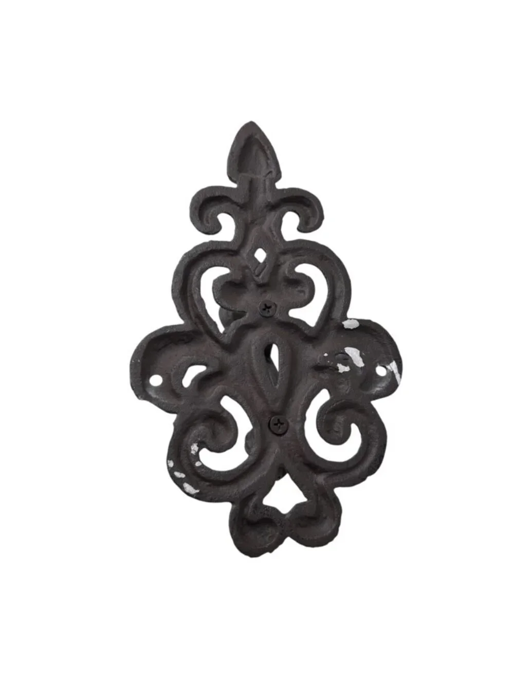 Cast Iron Fleur De Lis Curtain Rod Hanger Decorative Hooks